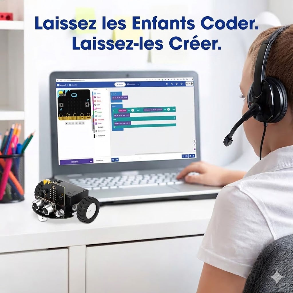 Robot éducatif voiture intelligente AI à commande vocale pour enfants ESP32