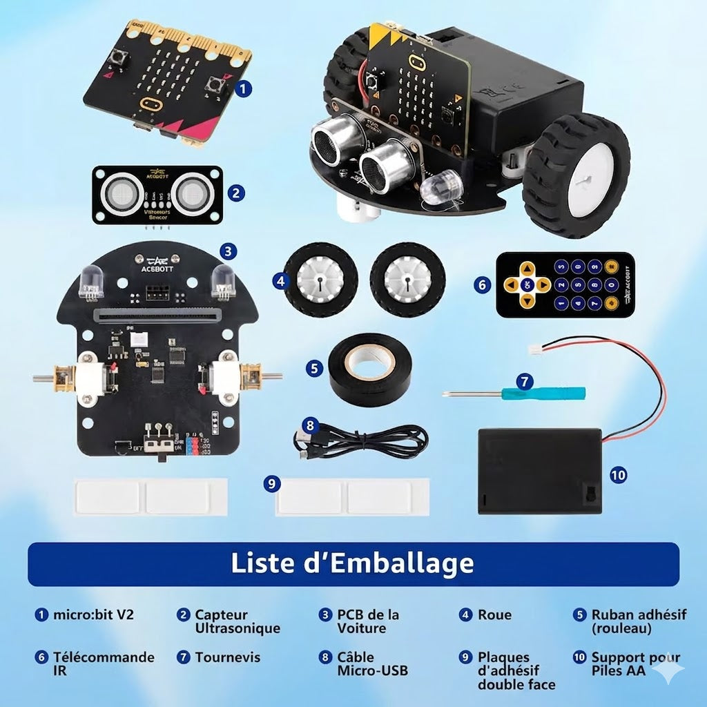 Robot éducatif voiture intelligente AI à commande vocale pour enfants ESP32