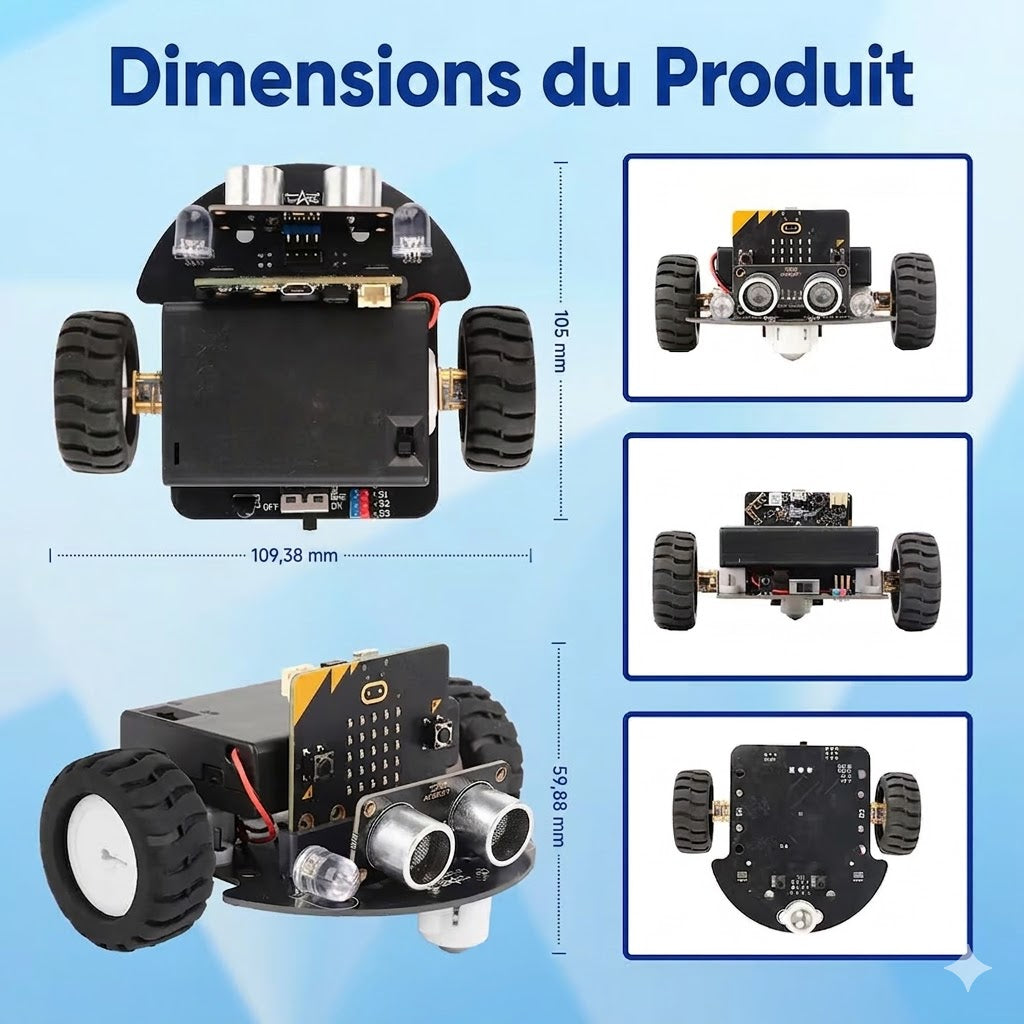 Robot éducatif voiture intelligente AI à commande vocale pour enfants ESP32