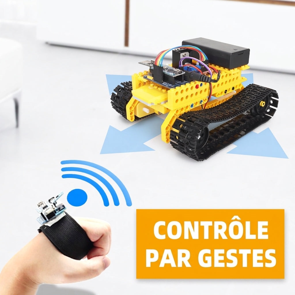 Intelligentes DIY-Roboter-Tank-Kit für Arduino Nano CH340 – C- und grafische Programmierung