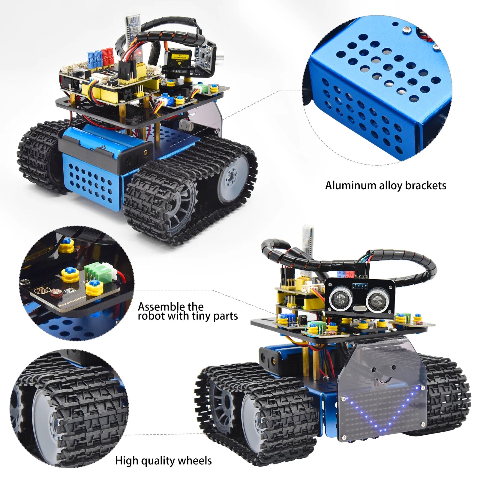 Connected Tank Robot Kit V3.0 – Programmable STEM Robotics compatible with Arduino