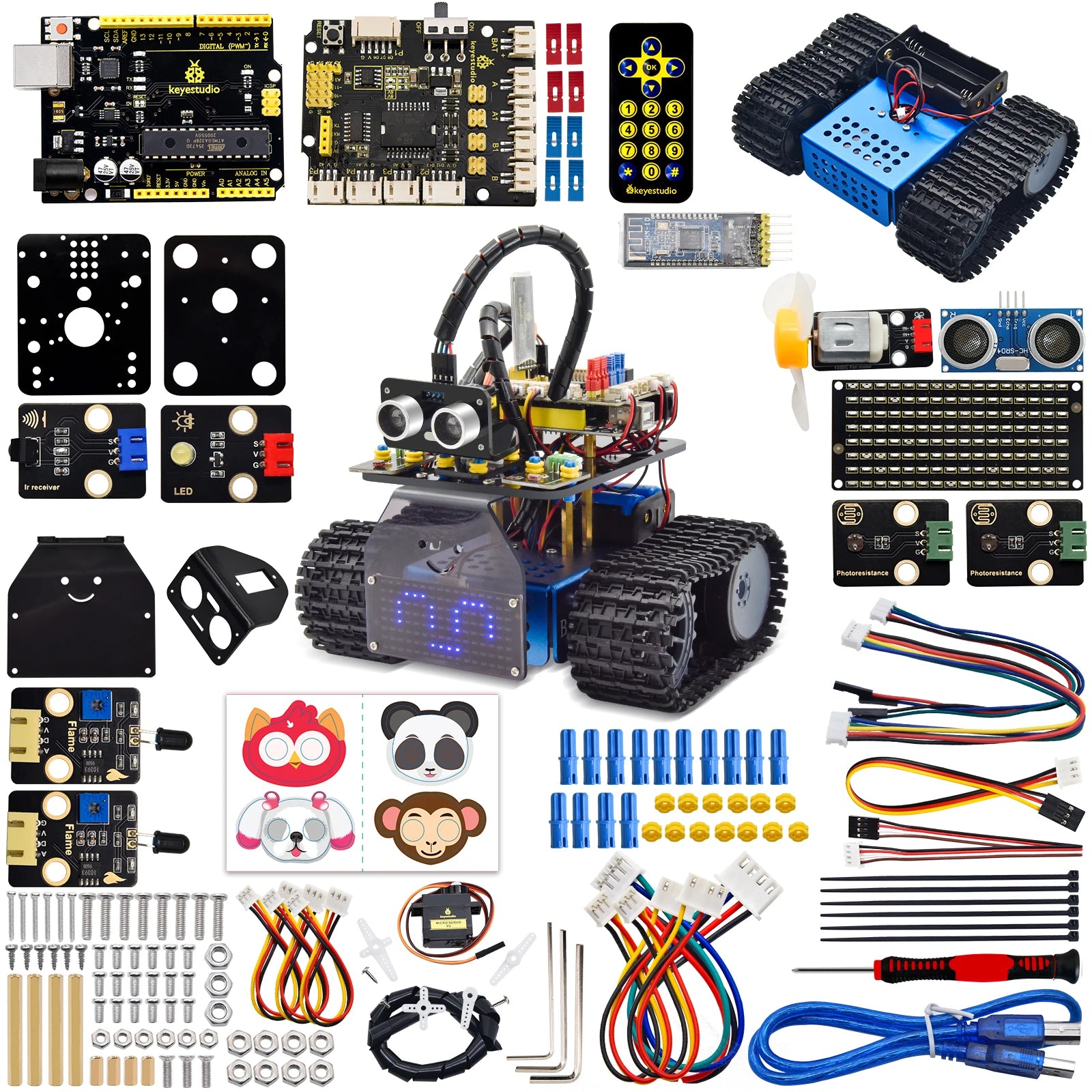 Connected Tank Robot Kit V3.0 – Programmable STEM Robotics compatible with Arduino