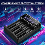 USB Li-ion NI-MH Battery Charger LCD Display Smart Charger Test Capacity Small Convenient Battery Charger For 18350 18500 18650