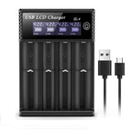 USB Li-ion NI-MH Battery Charger LCD Display Smart Charger Test Capacity Small Convenient Battery Charger For 18350 18500 18650
