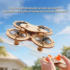 Drone Quadricoptère en Bois DIY – Mon Premier Modèle d'Ingénierie - Avec Télécommande à monter soi même