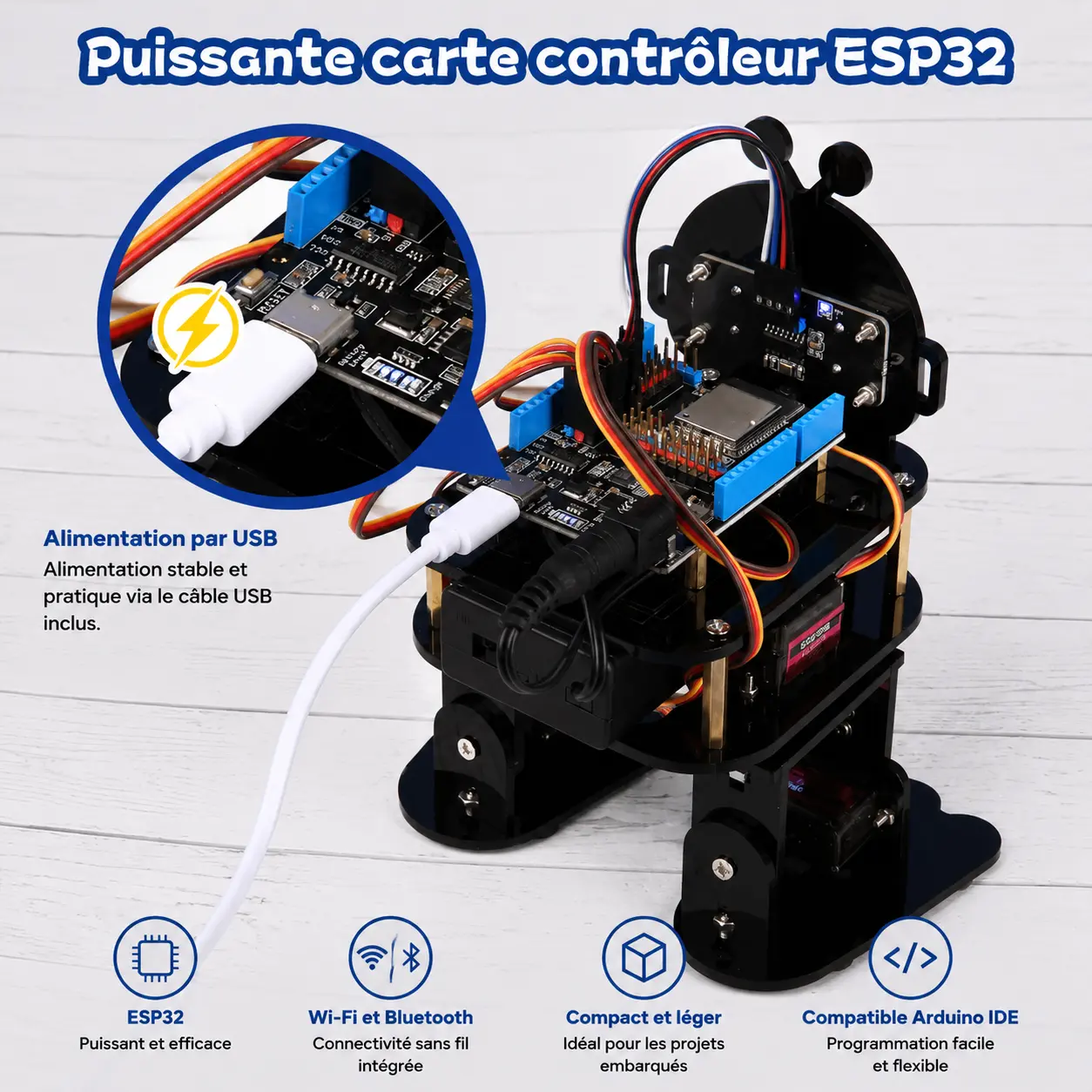 Kit Robot Bionique Bipède  | Contrôleur ESP32