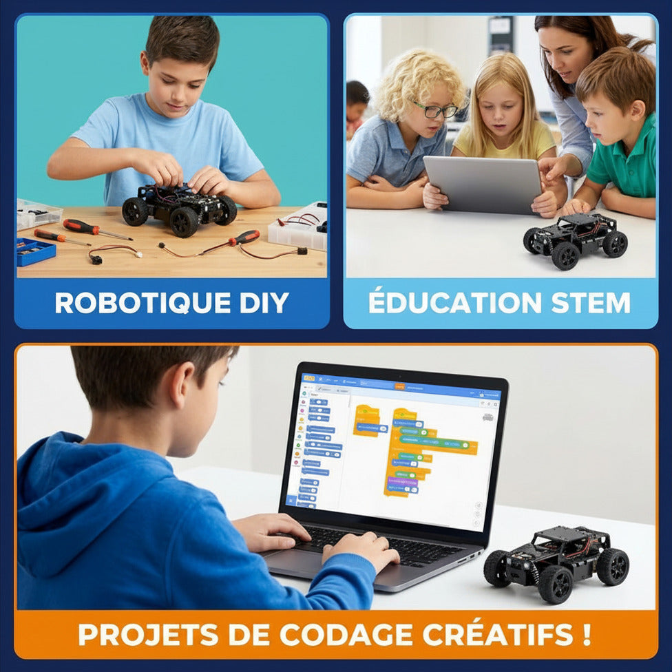 Kit Voiture intelligente Programmation Robot Micro:bit STEM ACEBOTT | Programmation