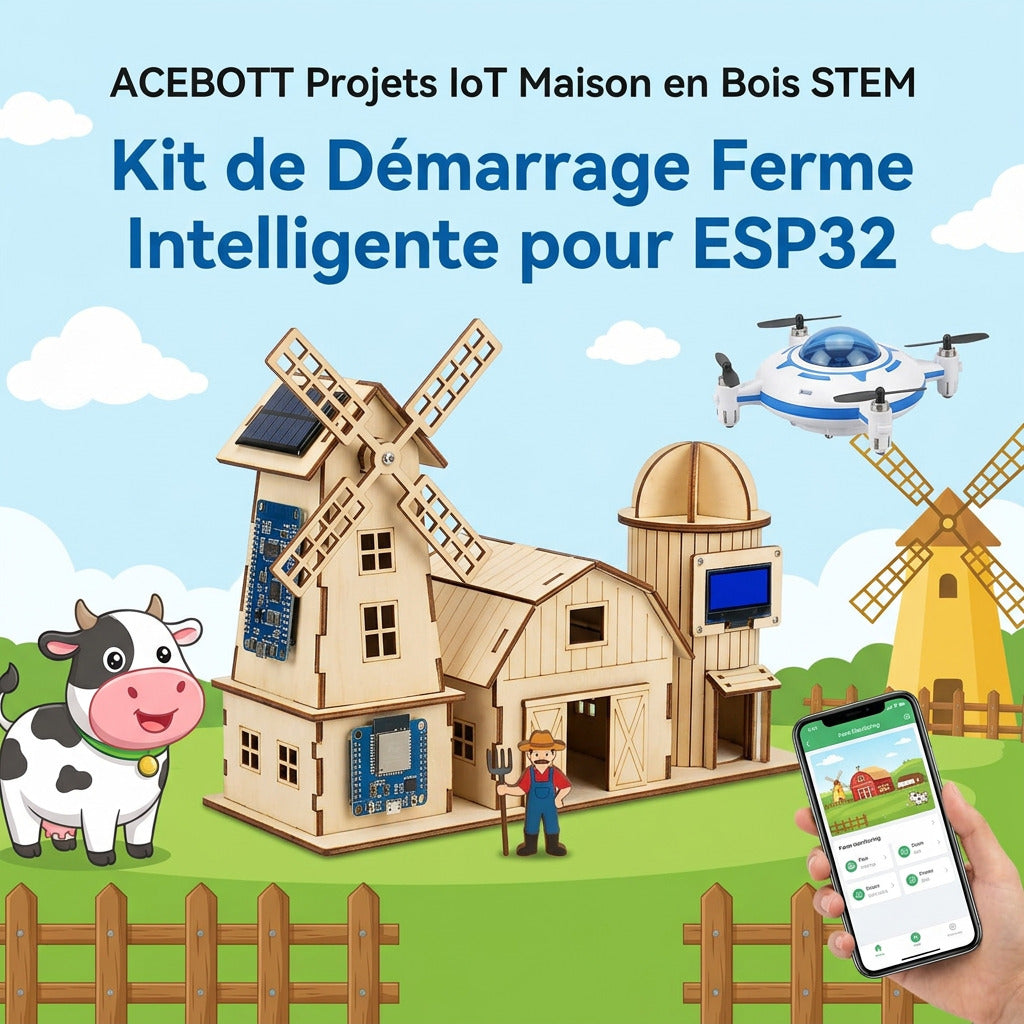 Ferme Connectée : Maison en bois avec ESP32 & Wi-Fi – Système Easy-Plug